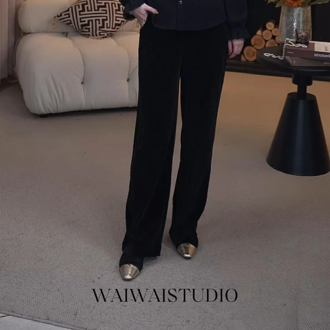 【曼彻斯特】 24691 新款百搭显瘦“大长腿”丝绒长裤