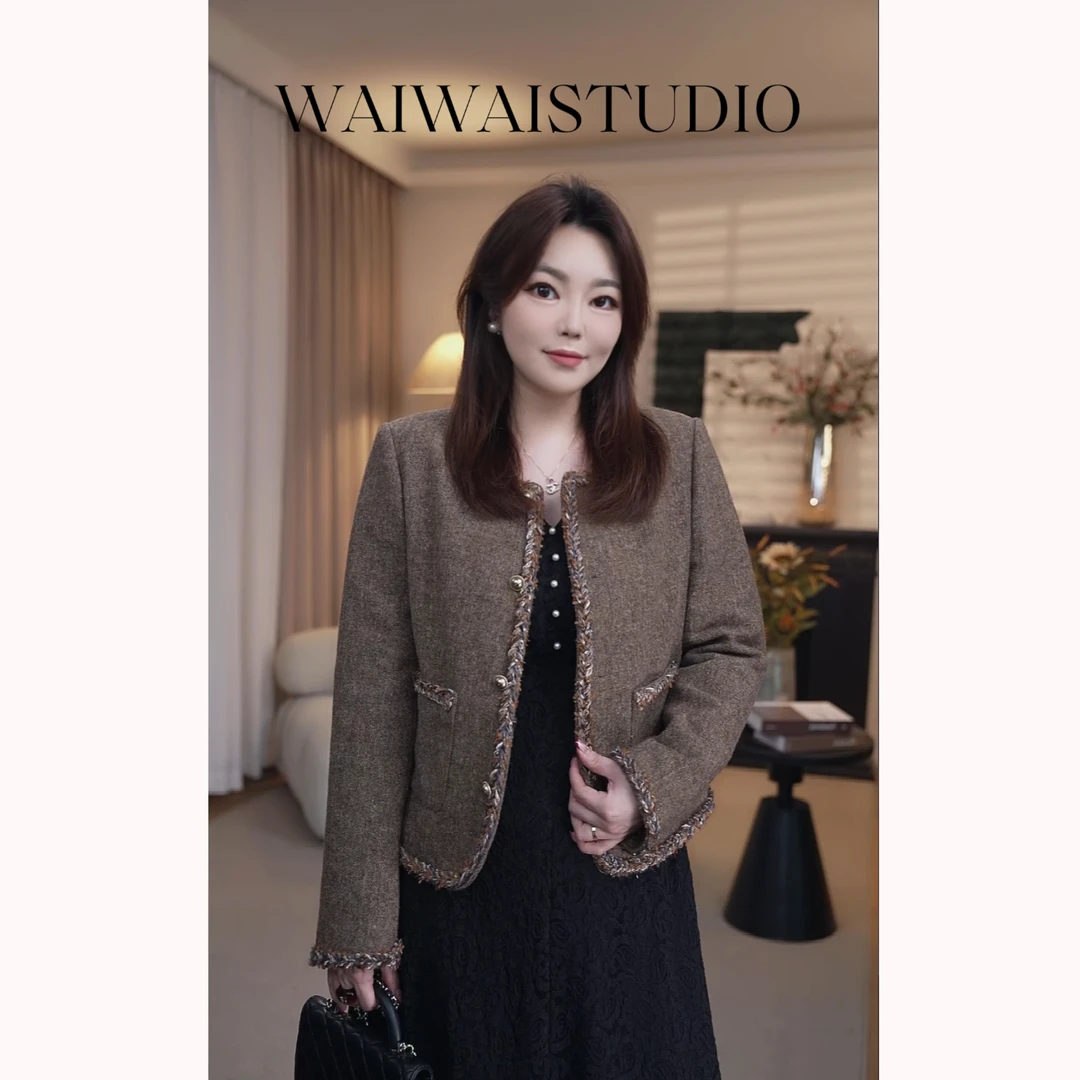 【醇香奶酪】新款百搭显瘦高级感毛呢外套 24A203