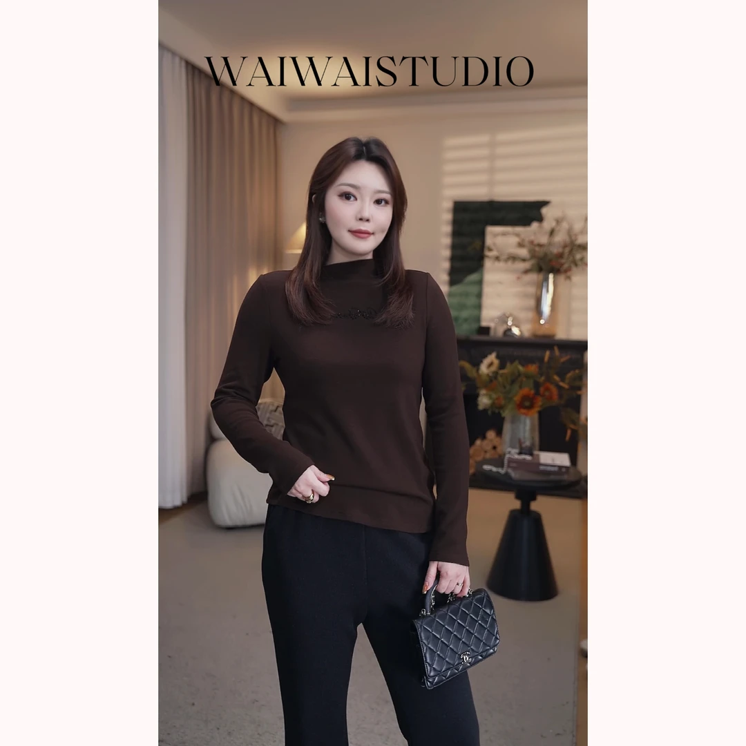 【小太阳】显瘦秋冬亲肤百搭“超柔”半高领上衣 24A394