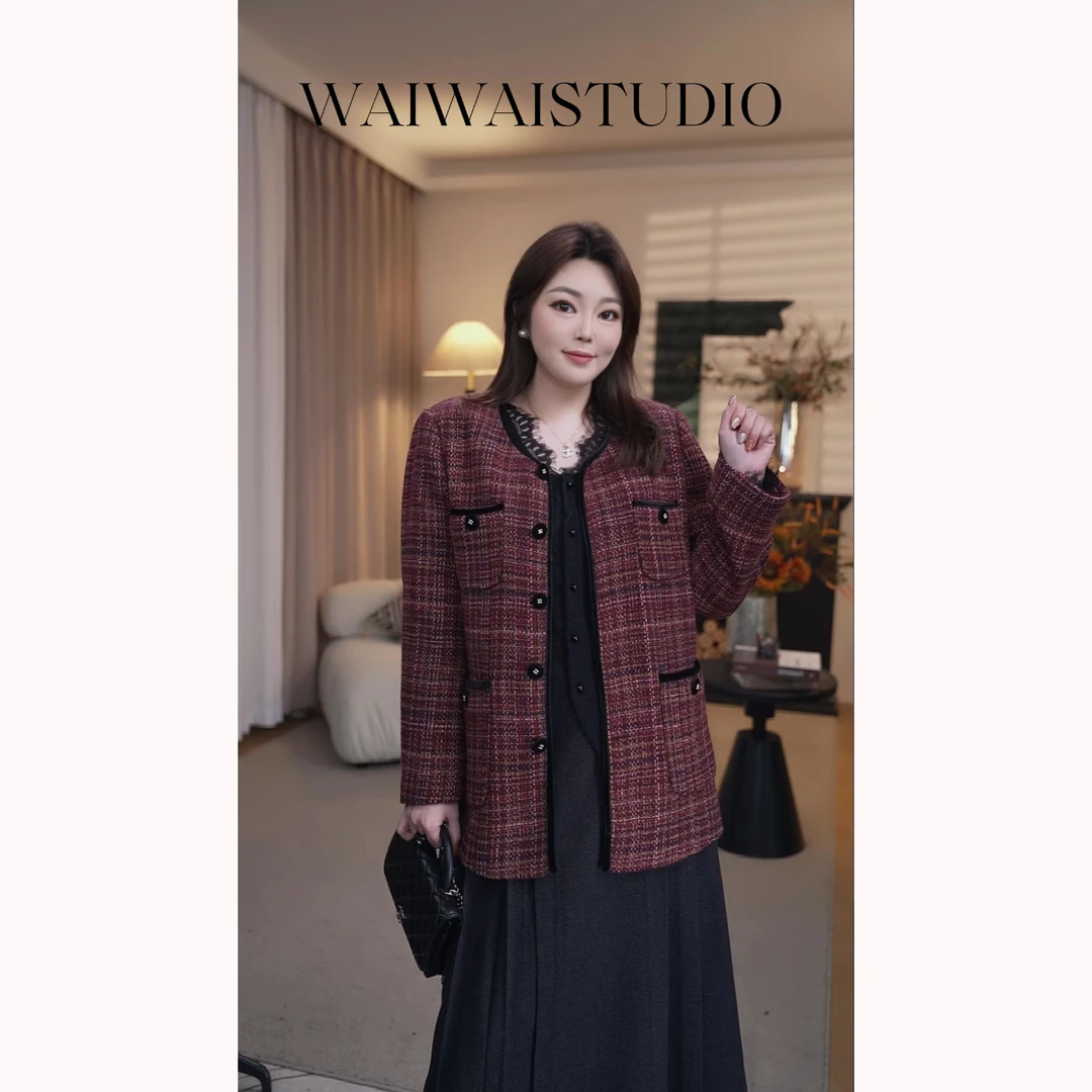 【香奢夫人】 24A339 新款复古高奢羊毛精致外套