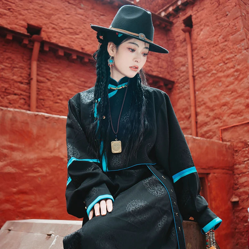 「方仪」设计感小众 新藏风中式女装 改良高腰短款上衣国潮中国风