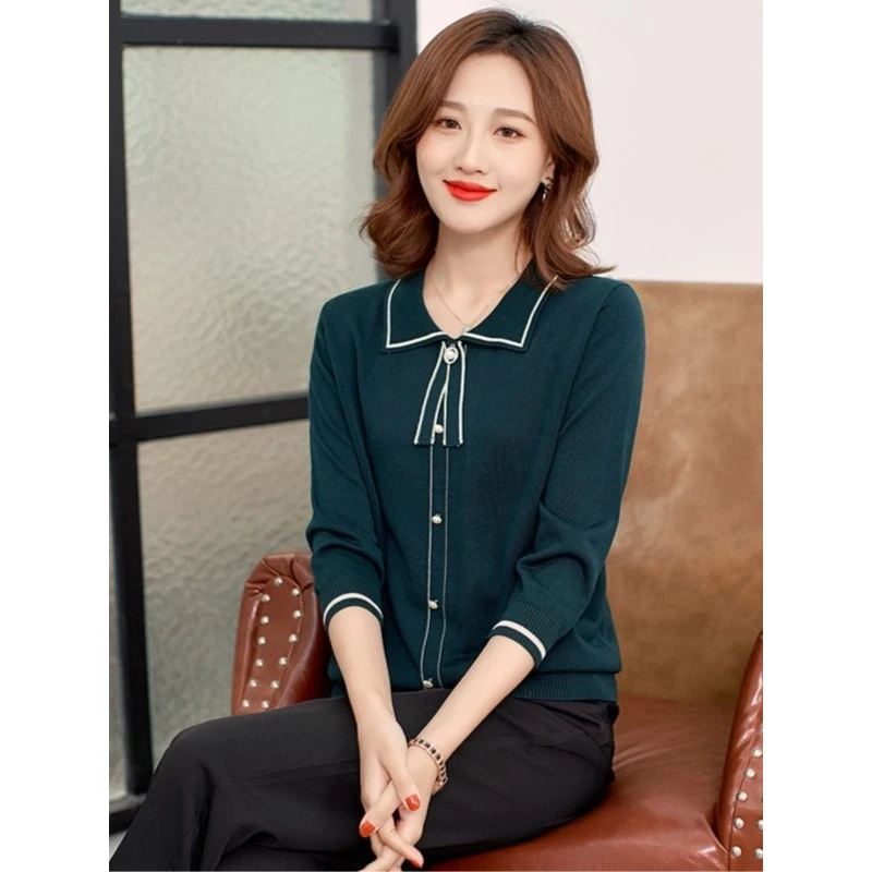 2025新款莱赛尔天丝小衫简约针织小香风女时尚百搭针织衫孤品集合