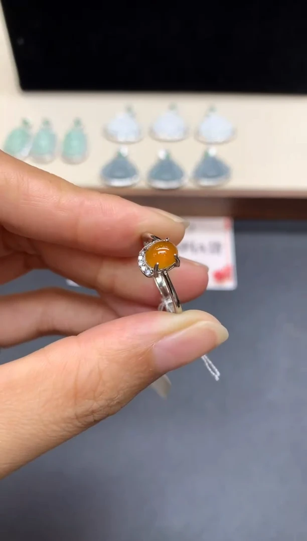 【闪购商品】翡翠戒指银S925镶嵌蛋面【无服务费】