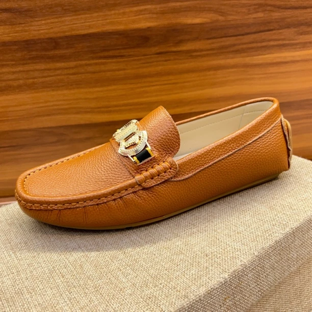 新款真皮豆豆鞋男士英伦风商务休闲驾车鞋头层牛皮耐磨帅气舒服