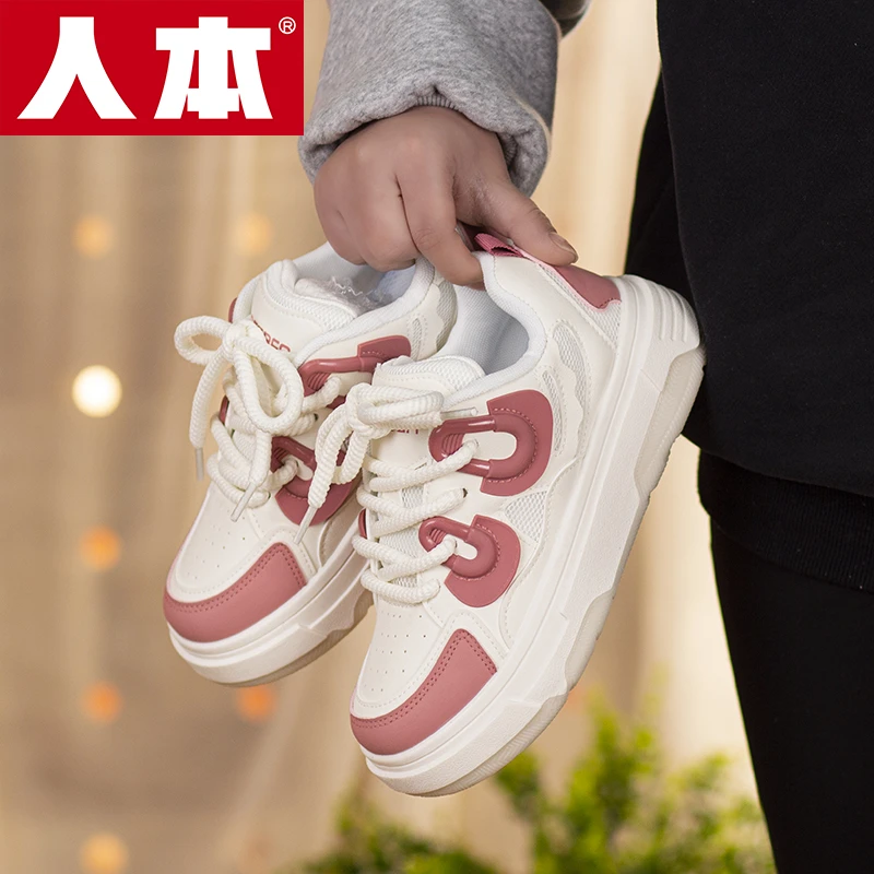 人本女生运动鞋春秋百搭透气春季学生ins低帮韩版潮鞋平底秋季