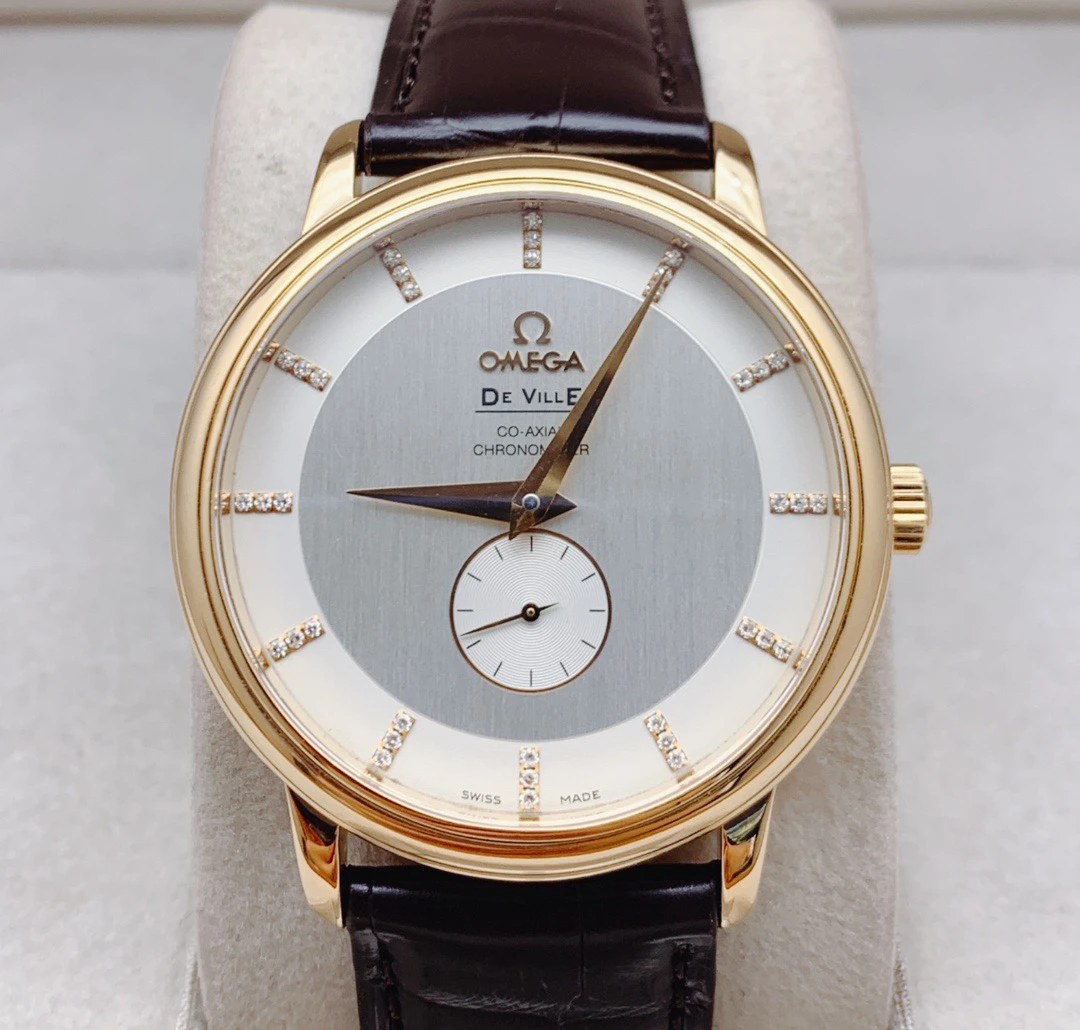 99新 Omega/欧米茄 蝶飞 39MM 自动机械 黄金钻刻