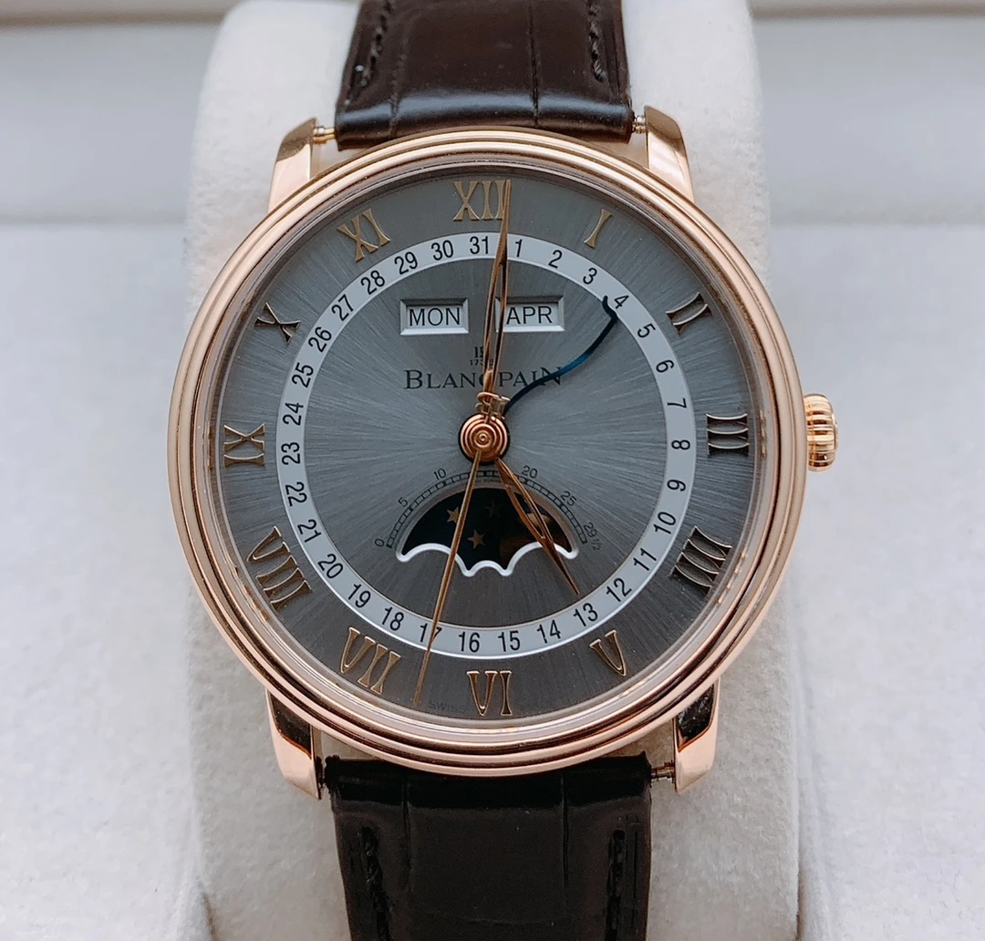 99新 宝珀 40MM 自动机械 玫瑰金 折叠扣