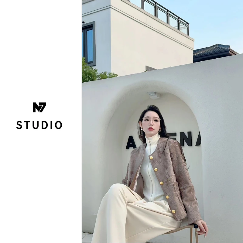 【N7】“名媛小香” 殿堂级原生态斯瓦卡拉皮毛一体高奢外套  23-2336