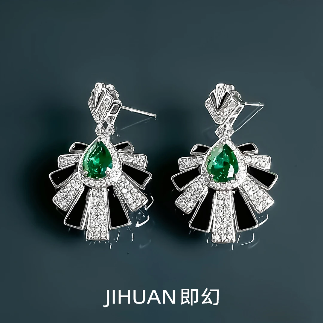 即幻 铜合金耳饰 法式温柔银色轻奢仙气气质时尚创意耳钉GH-8110