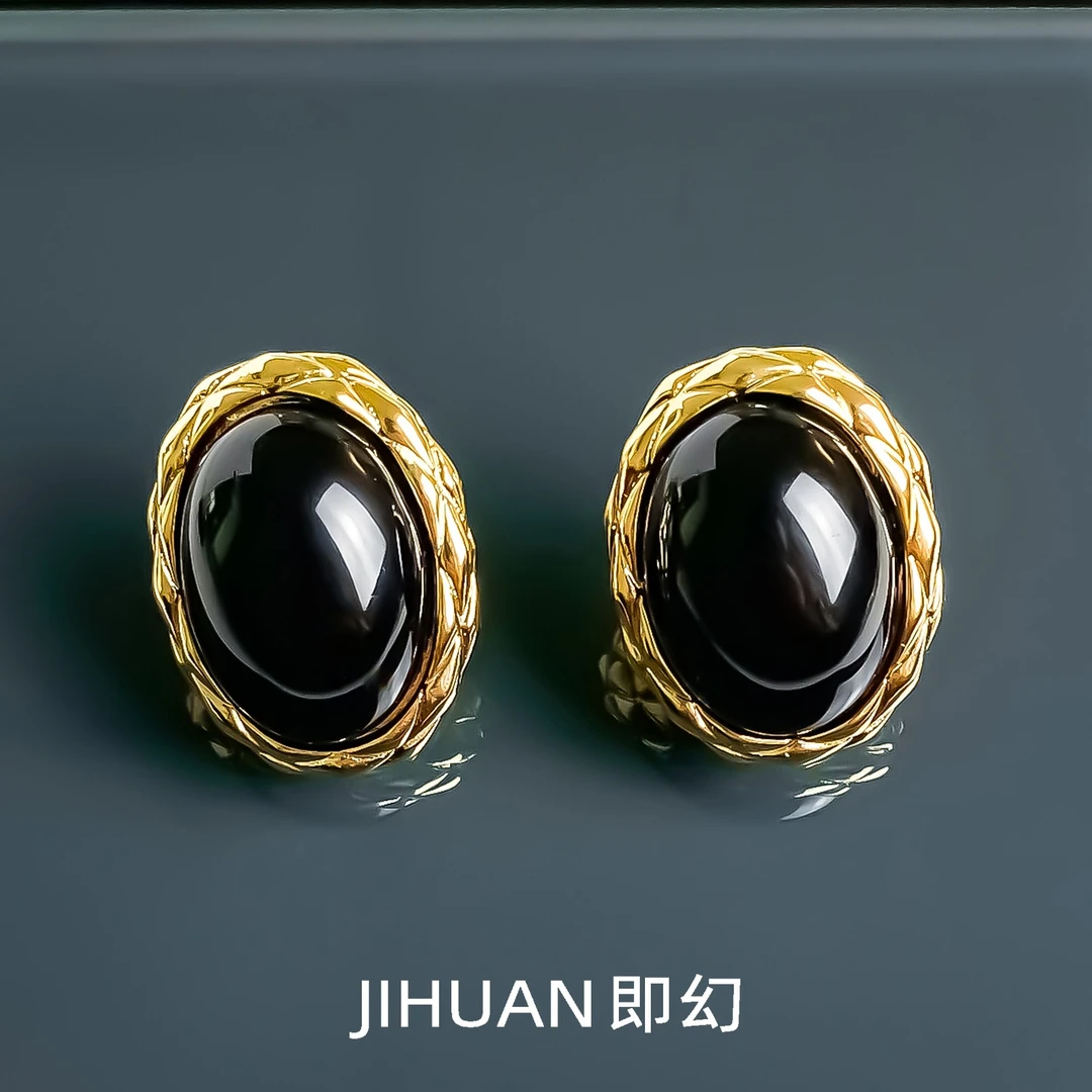铜合金耳饰 ♦锦衣夜行 法式中古耳钉小众气质百搭时尚耳环 V-7361