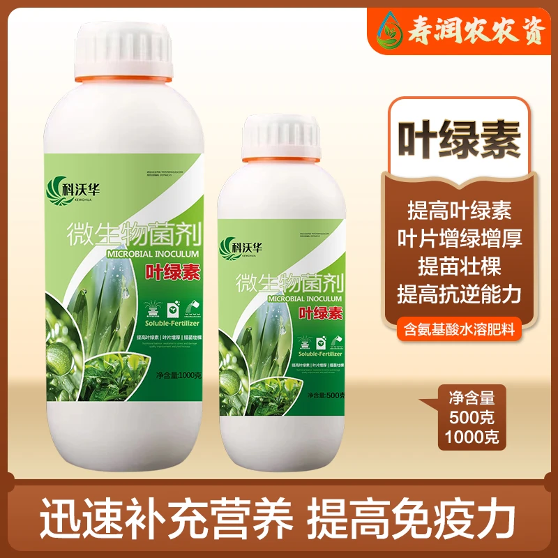 叶绿素含氨基酸叶面肥提苗壮棵增绿增厚蔬菜果树专用水溶肥料