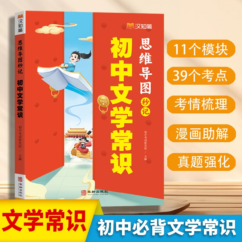 2024版汉知简初中文学常识思维导图中考高频考点逐个击破高效备考