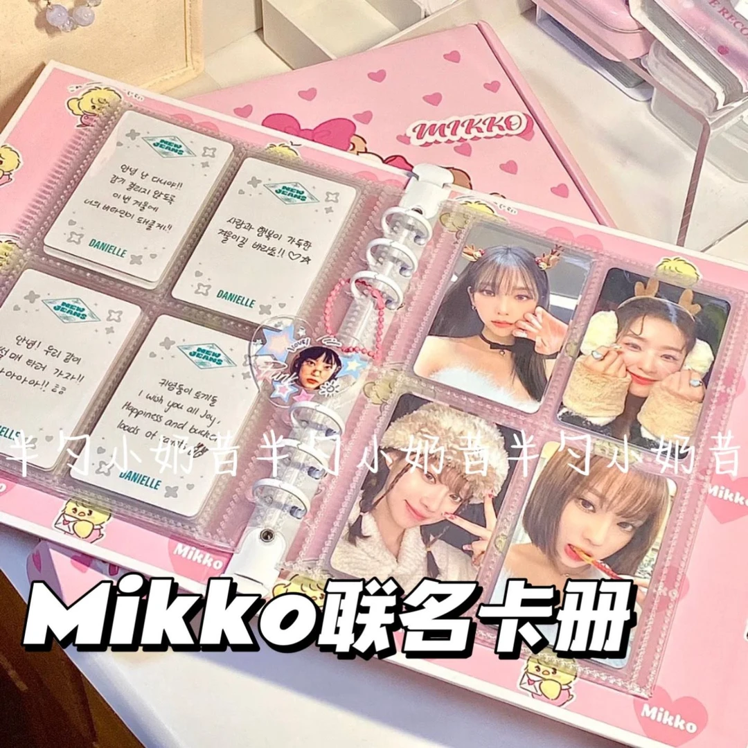 新款Mikko联名四宫格卡册活页3寸拍立得明星爱豆小卡收纳收集册