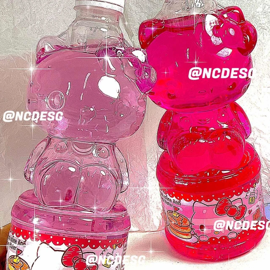 泰国711同款hello kitty矿泉水瓶夏日自制饮品杯学生便携随手杯