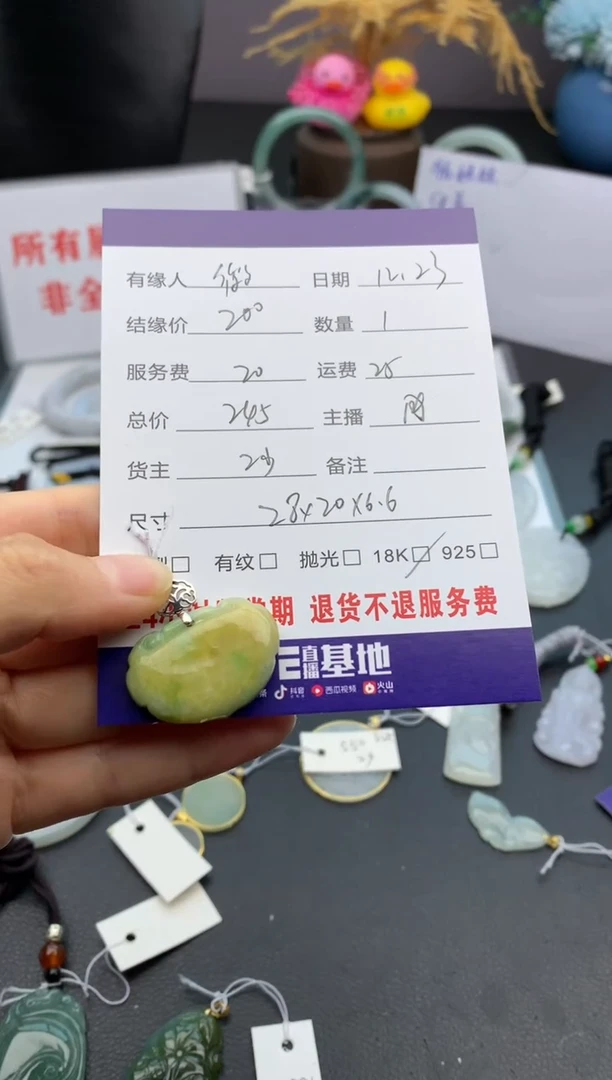 【闪购商品】翡翠颈饰未镶嵌挂件