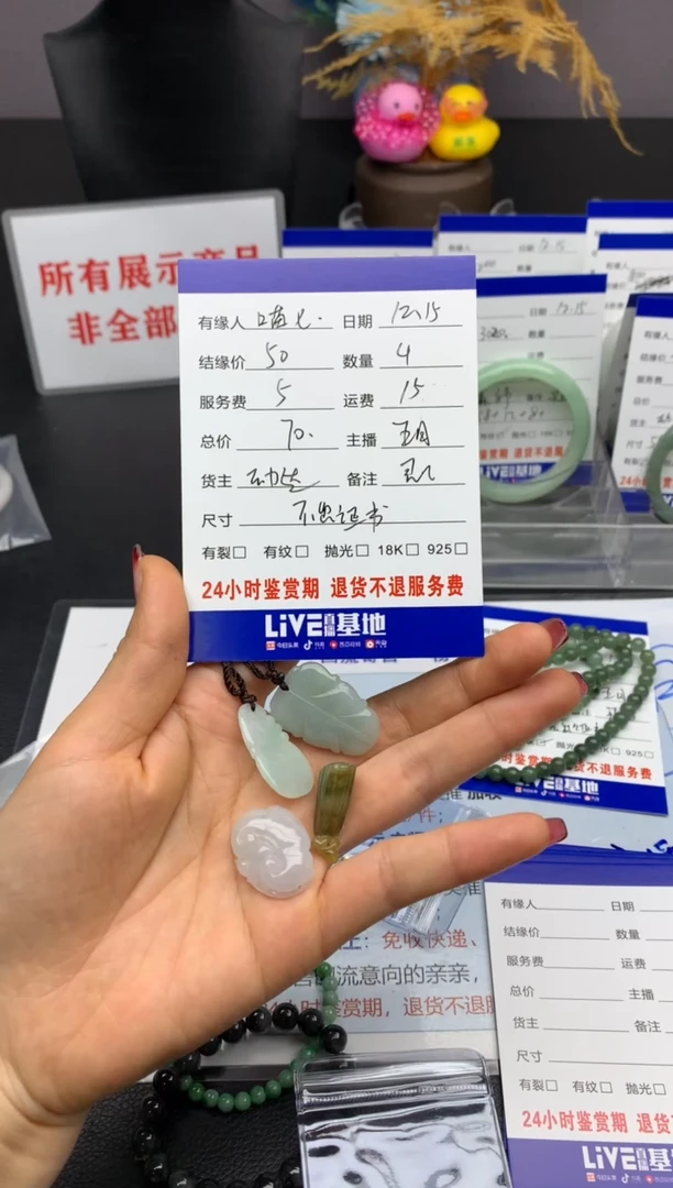 【闪购商品】翡翠颈饰未镶嵌挂件