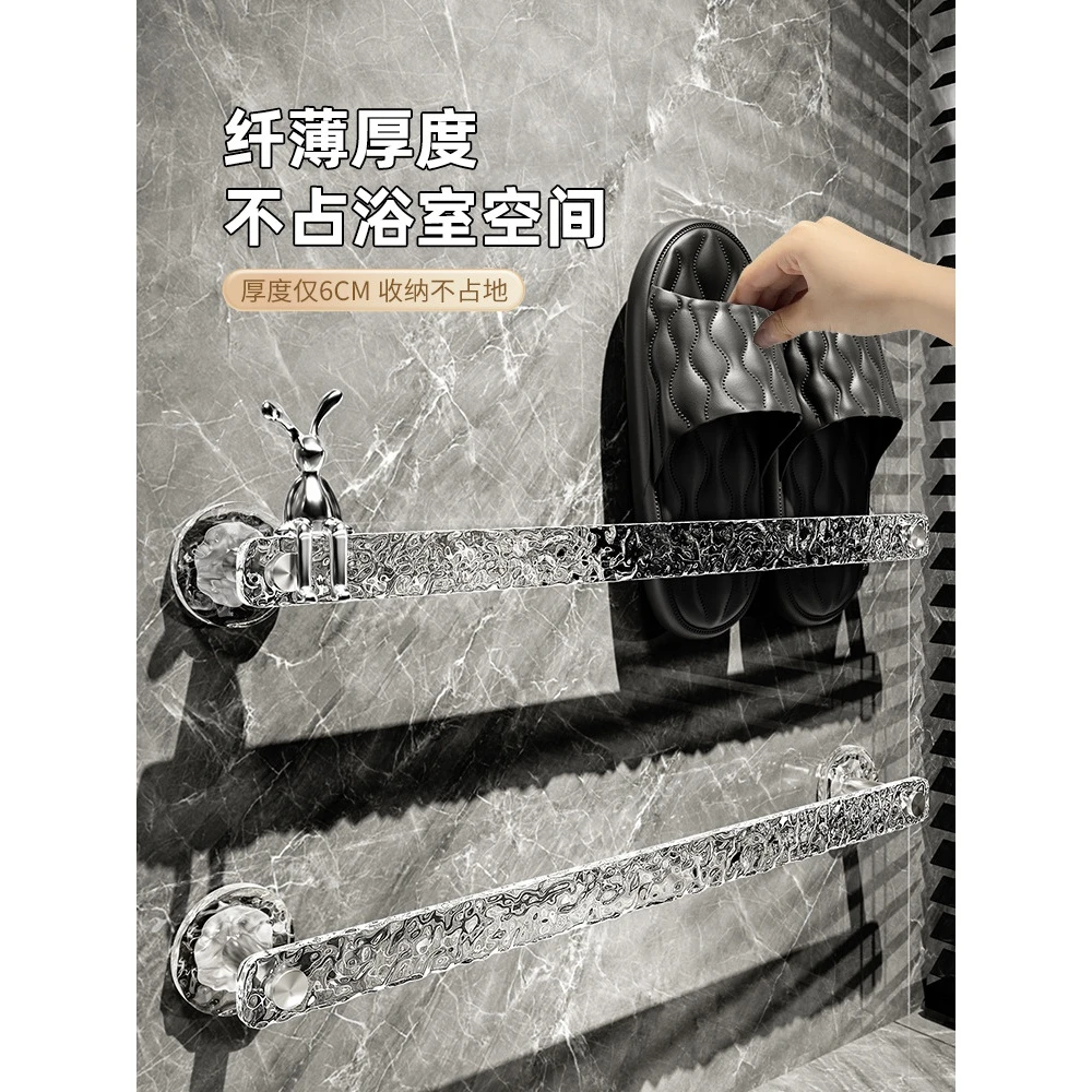 浴室拖鞋挂架免打孔卫生间亚克力置物架沥水壁挂鞋子收纳神器厕所