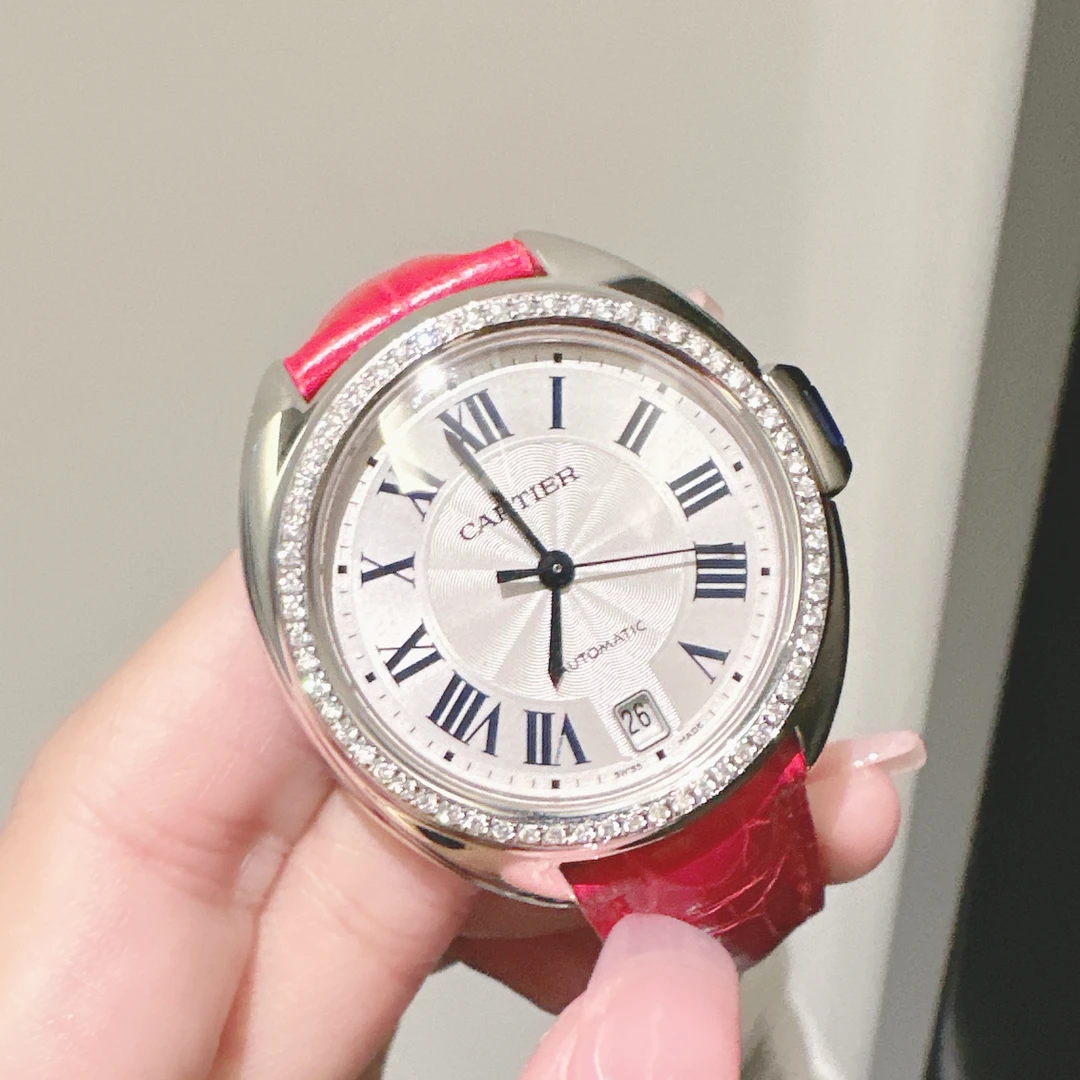 95新 Cartier/卡地亚 钥匙 表径35 后镶钻 自动机械 女明星都爱戴