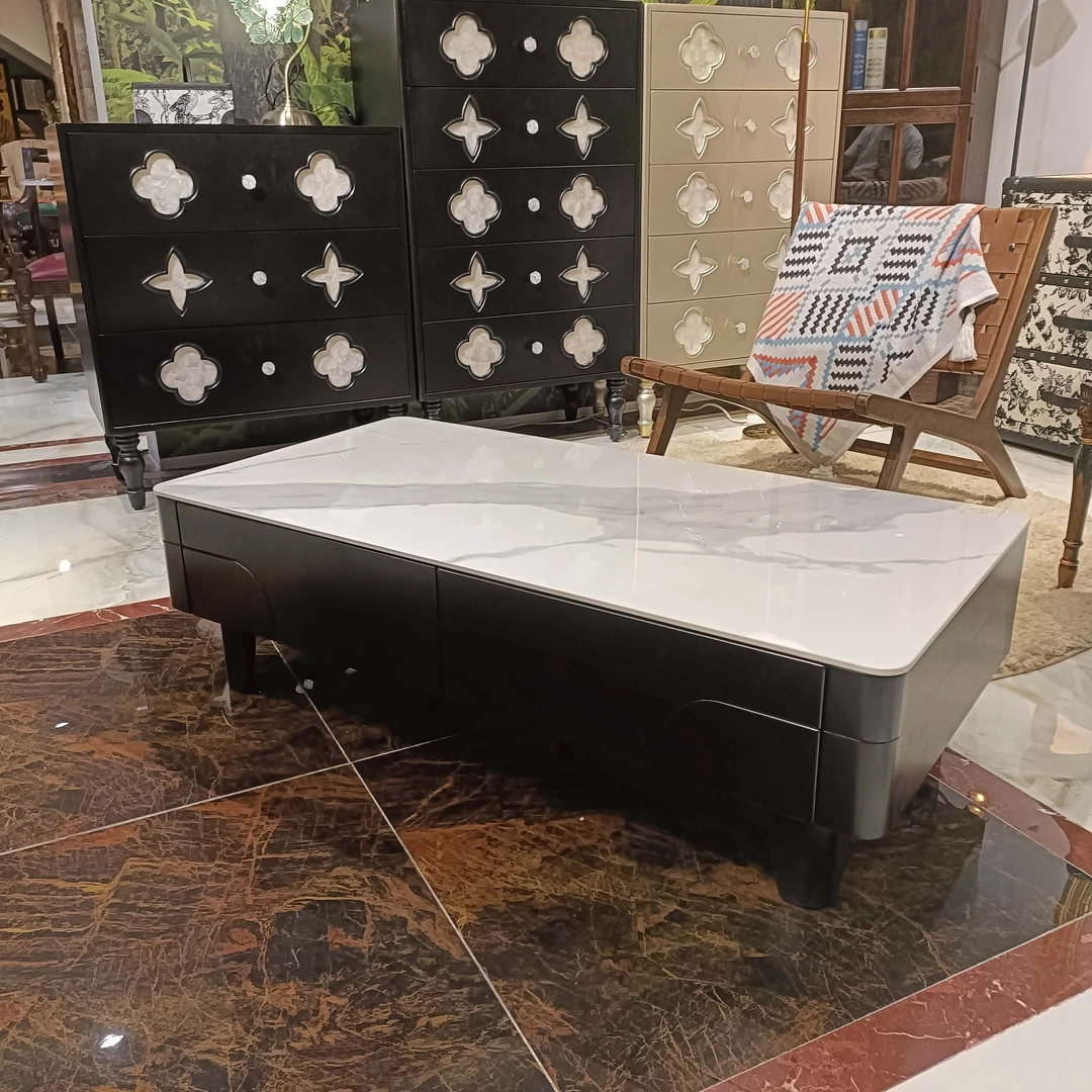 茶几美式轻奢客厅简约别墅极简意式方几 120*60*35cm