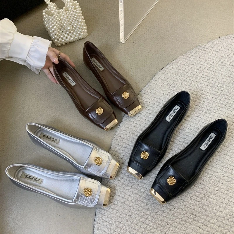 2号法式银色单鞋no退no换（微瑕，完美主义者勿拍）