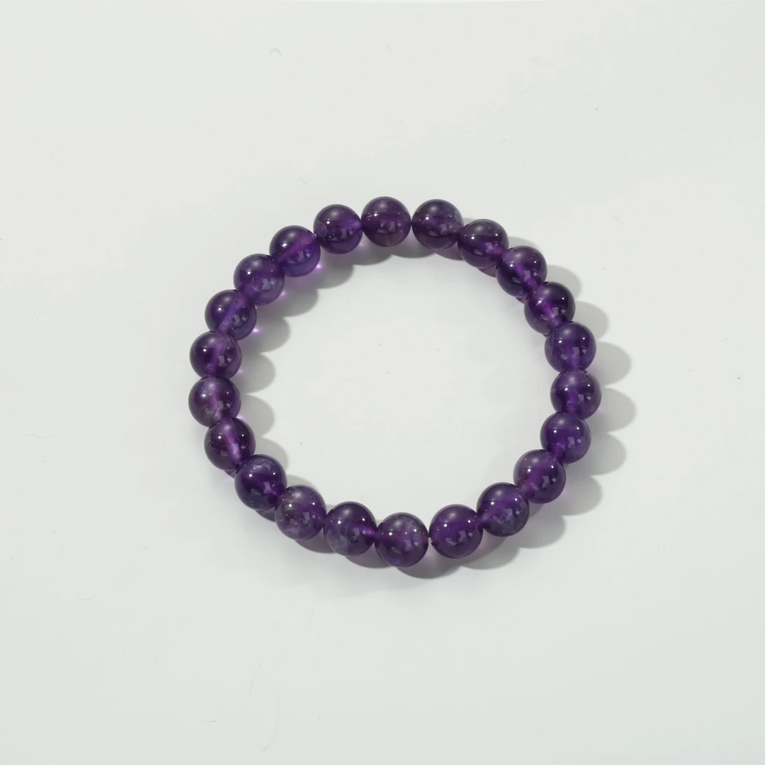 合成金属仿水晶手链  3904 新品紫色珠珠手链