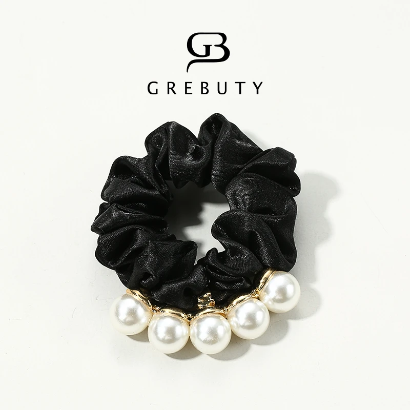 GREBUTY 2370 GREBUTY新款黑色珠珠发绳