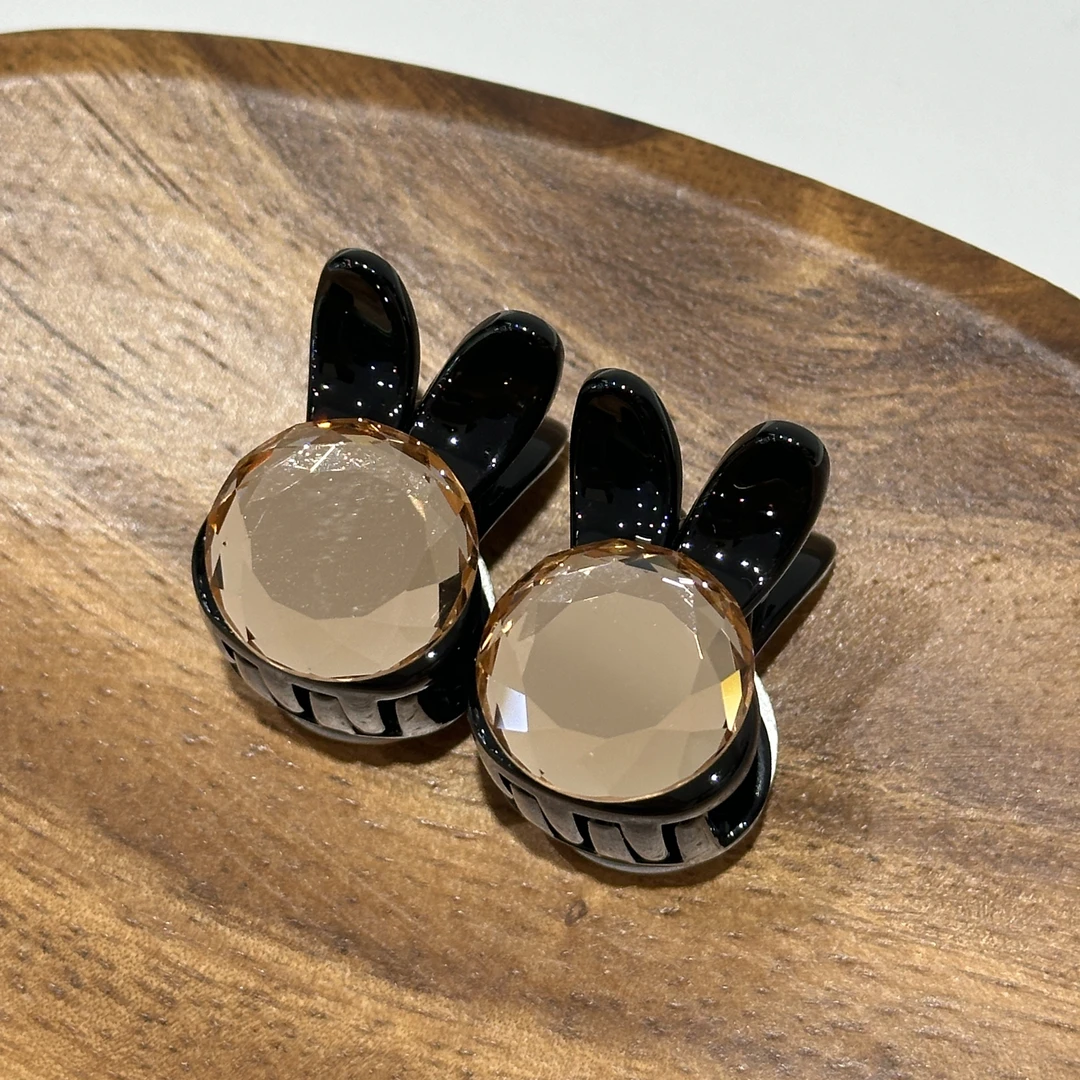 GREBUTY 5692 简约百搭橘色小兔子抓夹对夹