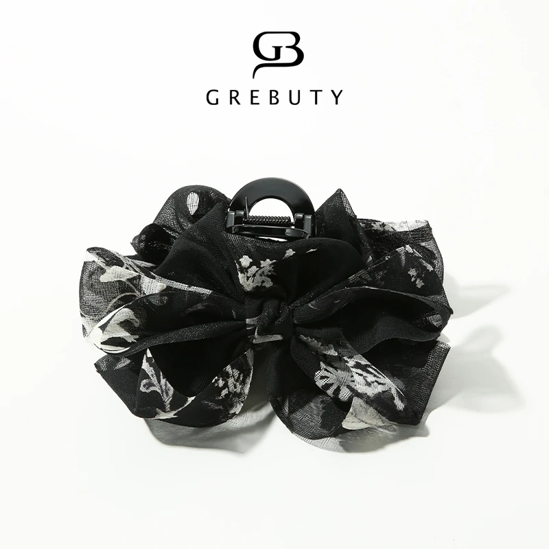 GREBUTY 4624 新品【冰雪奇缘】气质百搭蝴蝶结抓夹