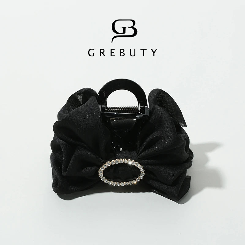 GREBUTY 4721 气质轻奢简约蝴蝶结抓夹