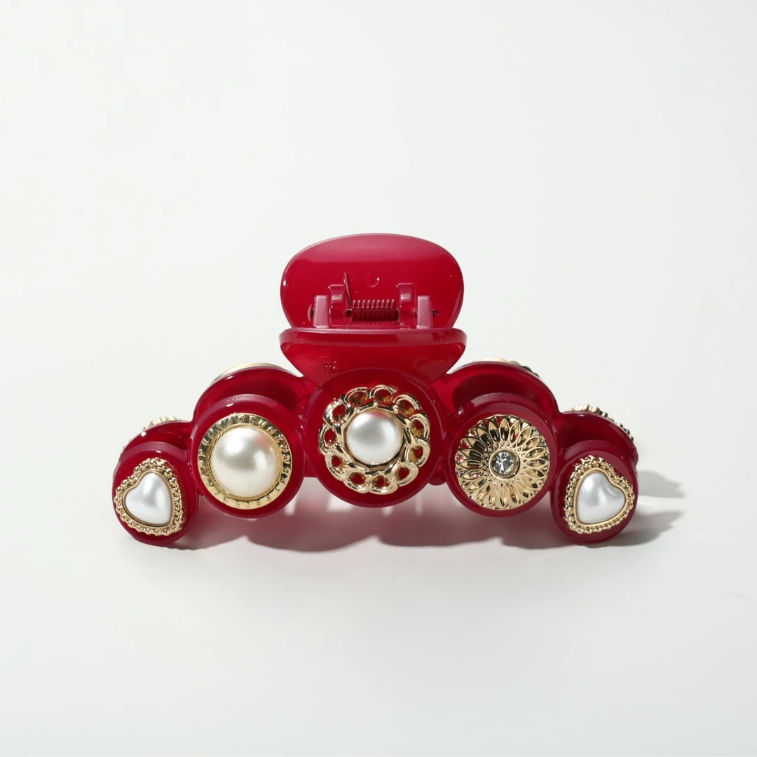 GREBUTY 2600 新款红色珠珠锆石抓夹