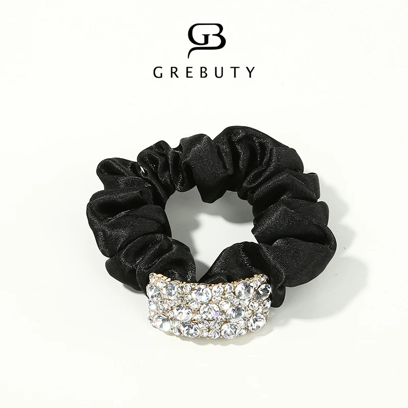 GREBUTY 非金属发饰 4123 新品白色锆石闪闪发绳发饰