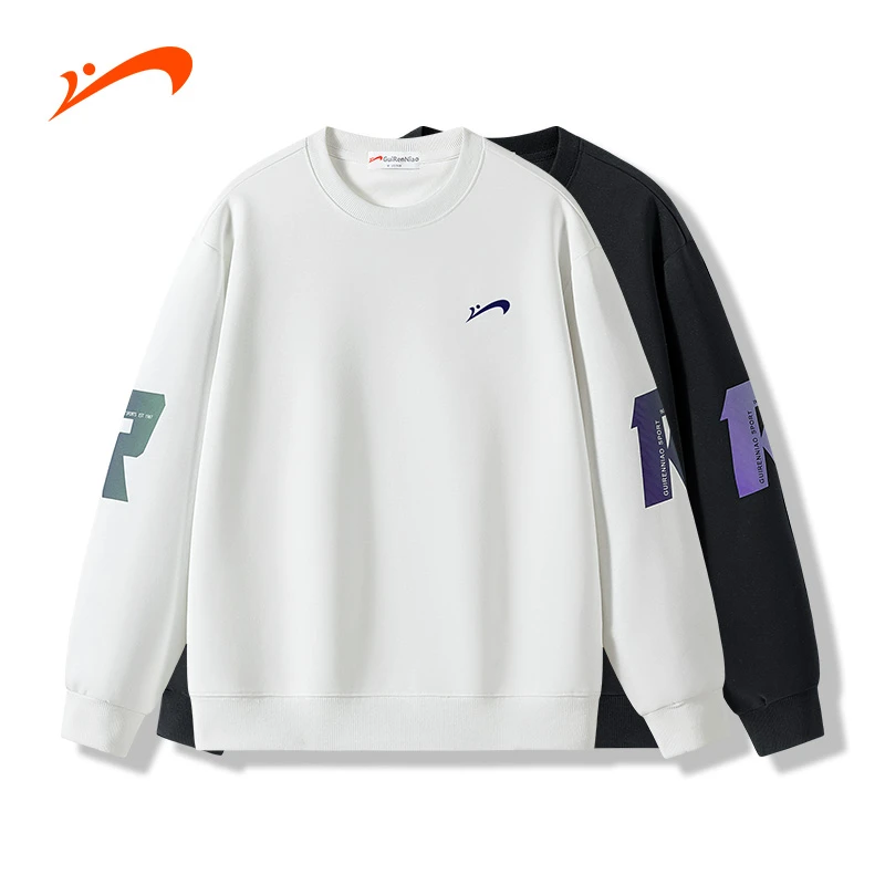 贵人鸟2025春季新款情侣时尚新款圆领套头卫衣休闲运动潮流卫衣