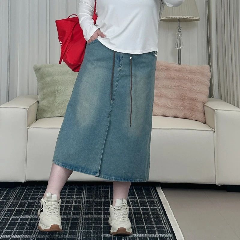 【晓晓家】断码捡漏~甜颜蜜语 / 韩系甜酷牛仔半身裙9398花契