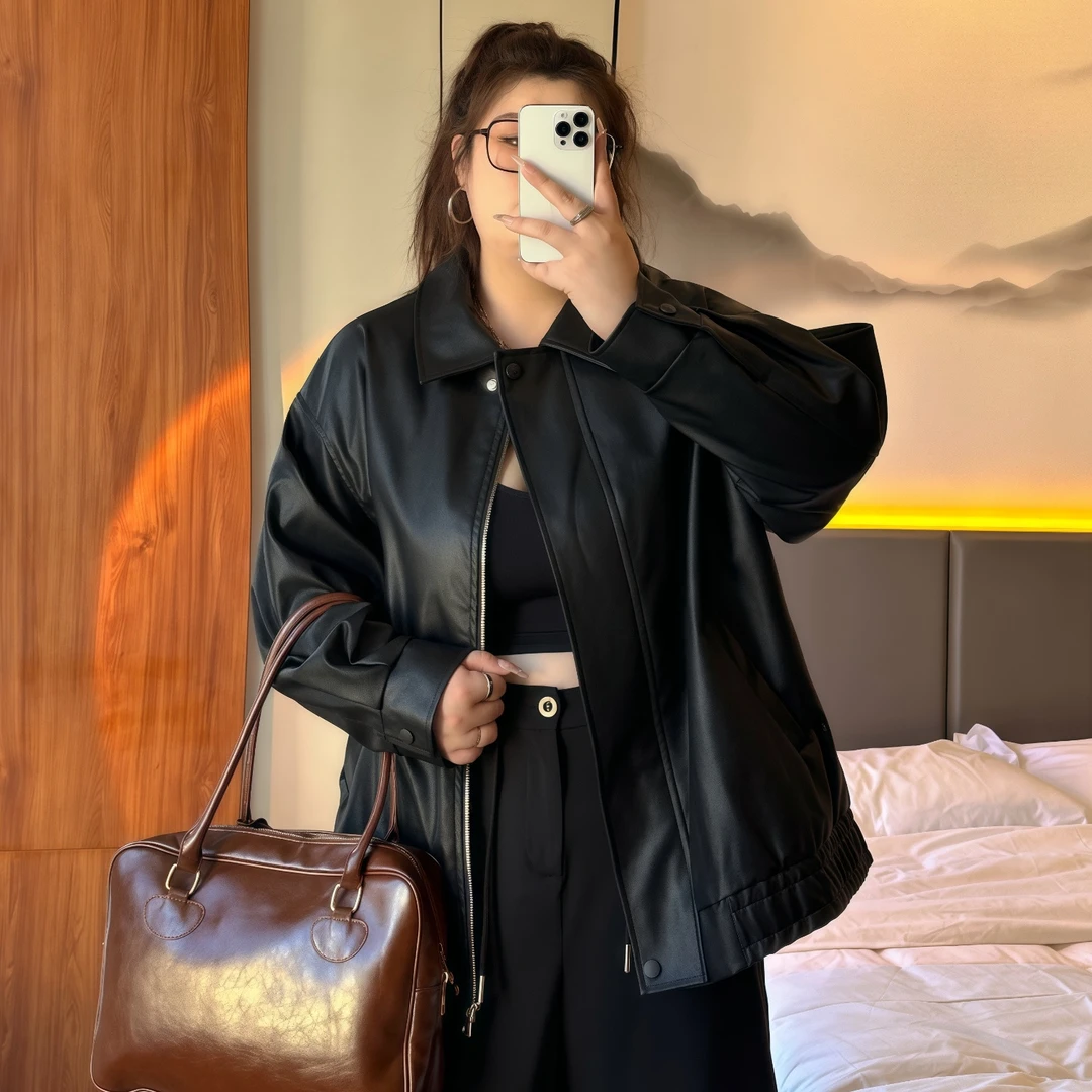 【晓晓家】断码捡漏~威廉斯塔 / 复古机车风拽姐皮衣8708花契