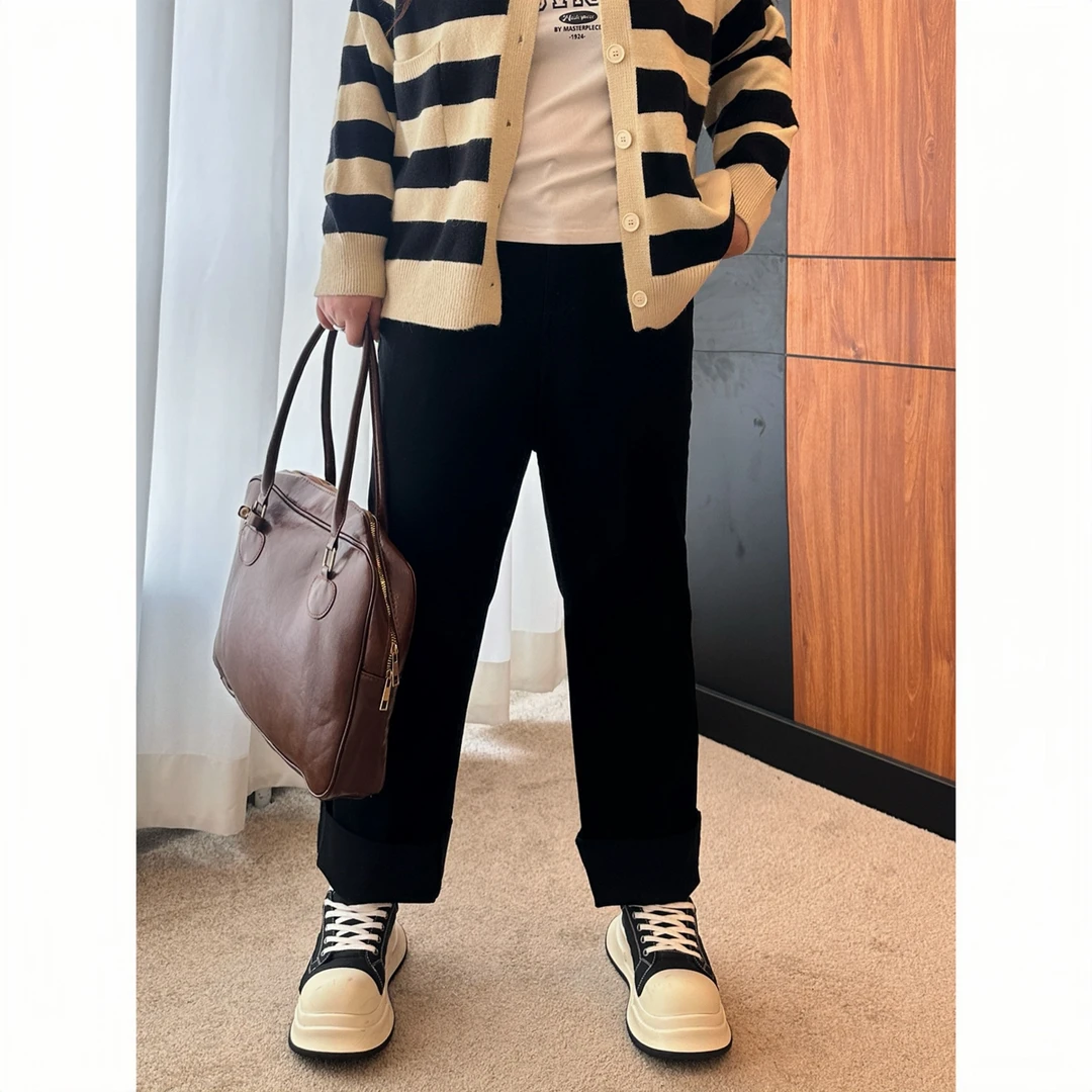 断码捡漏~灰烬无响 / 重工砂洗九分弹力牛仔裤11833花契胖mm200斤