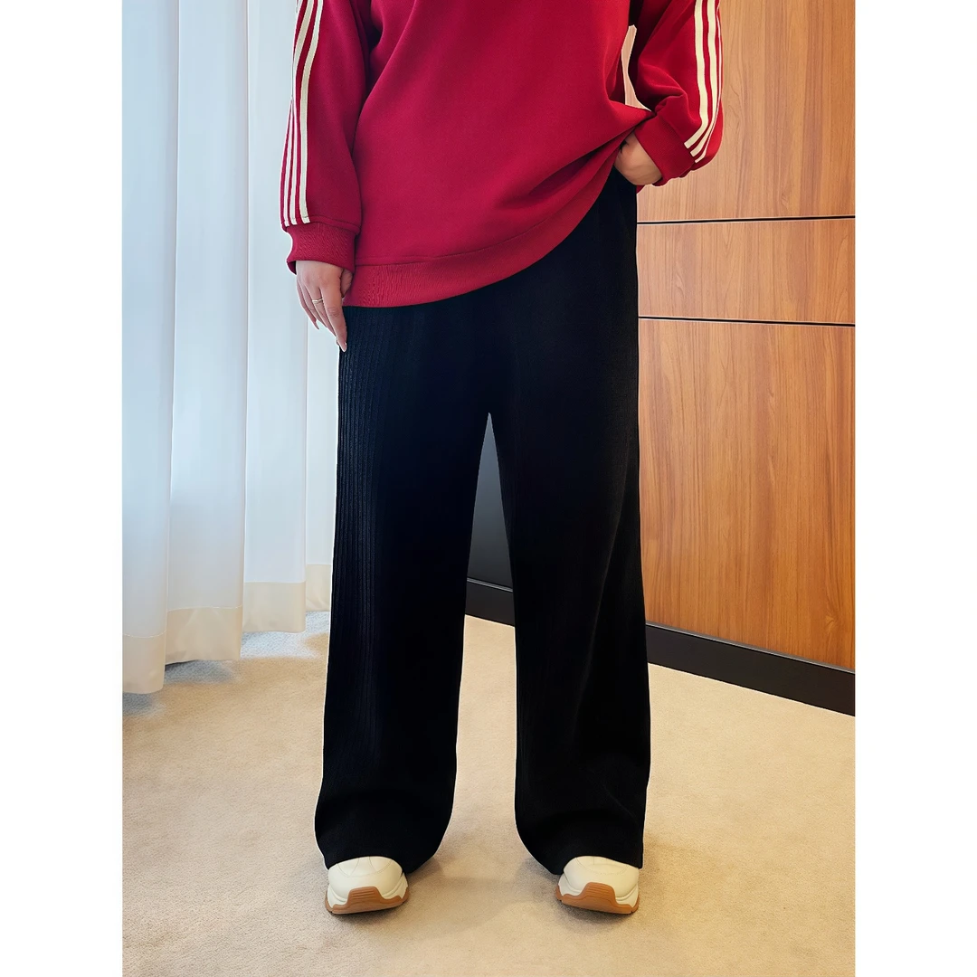 【晓晓家】断码捡漏~温暖过冬 / 加绒雪尼尔阔腿裤3917花契胖mm