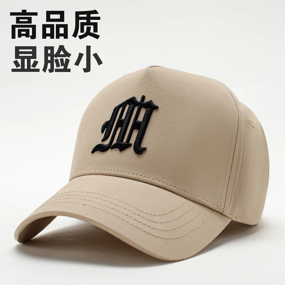思远行高品质夏季棉质棒球帽高顶百搭休闲大头围户外男士鸭舌帽子