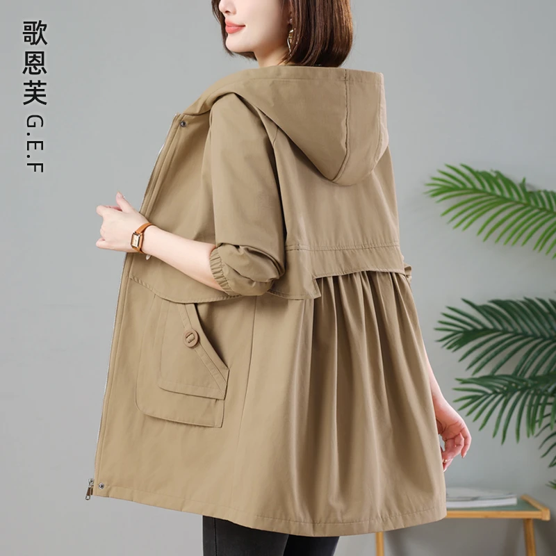 风衣女中长款2025新款爆款今年流行休闲大码气质中年妈妈春秋外套