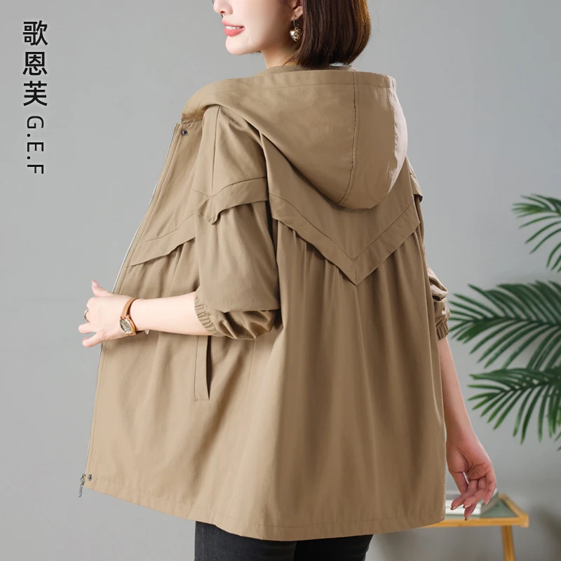 外套女春秋中长2025早秋高级感气质妈妈休闲大码今年流行风衣大衣