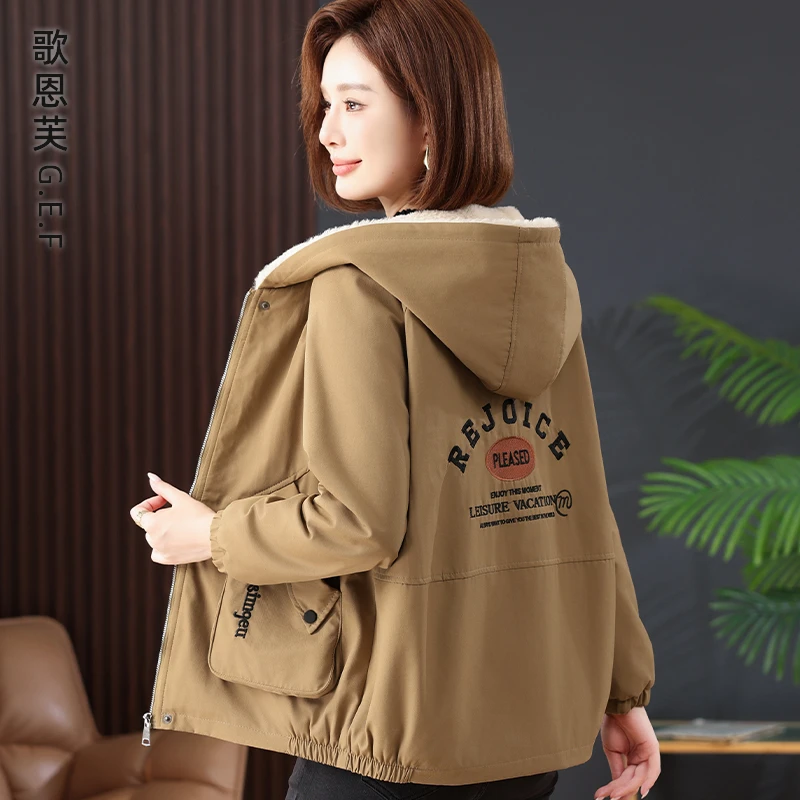 外套女秋冬2025新款爆款休闲棉衣中年妈妈初冬季加厚加绒深秋外套
