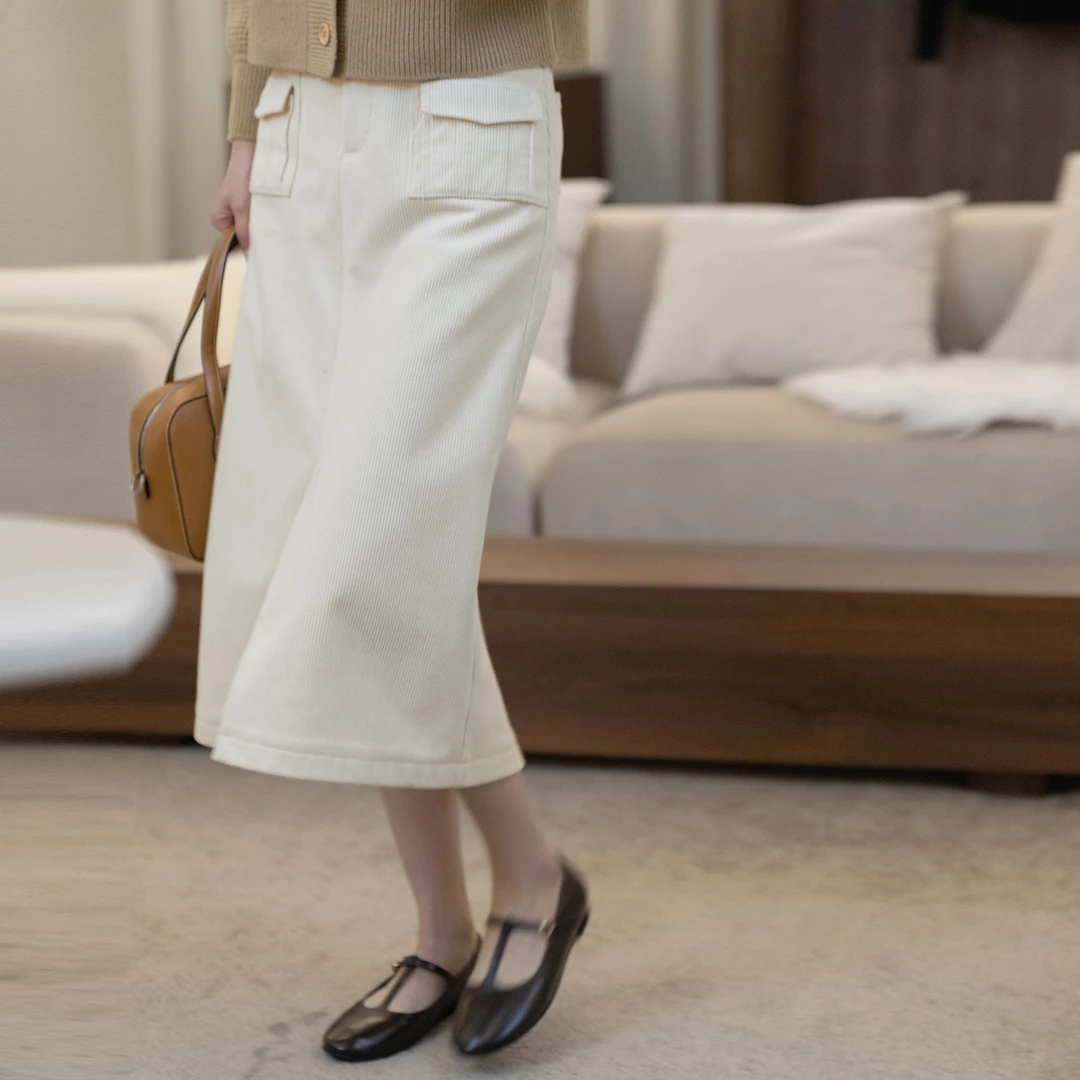 「现货」【椰蓉口袋】下摆开叉半身裙FS307X031