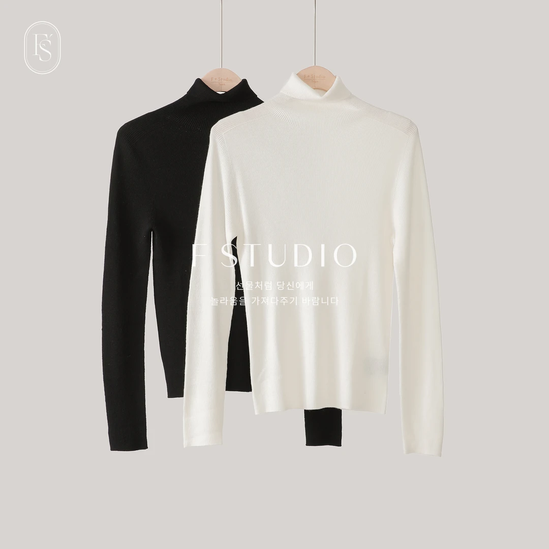 现货【养肤打底衫】FS409S075半高领打底衫