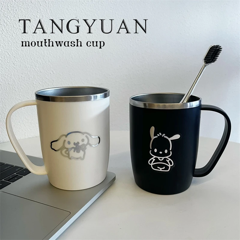 可爱304不锈钢漱口杯家用牙刷杯高颜值情侣洗漱杯学生宿舍牙缸杯