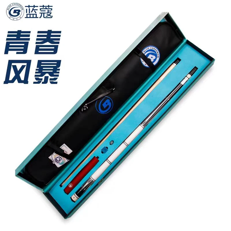 蓝蔻品牌新款青春风暴中式大头杆职业打感台球杆大头枫木九球杆