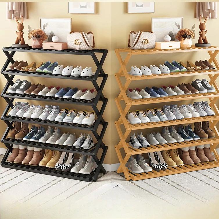 伸缩折叠鞋架一拉就用简易家用鞋子收纳神器经济型租房免安装鞋柜