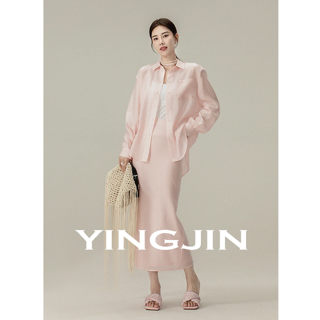 【YINGJIN】柔光双色/衬衫