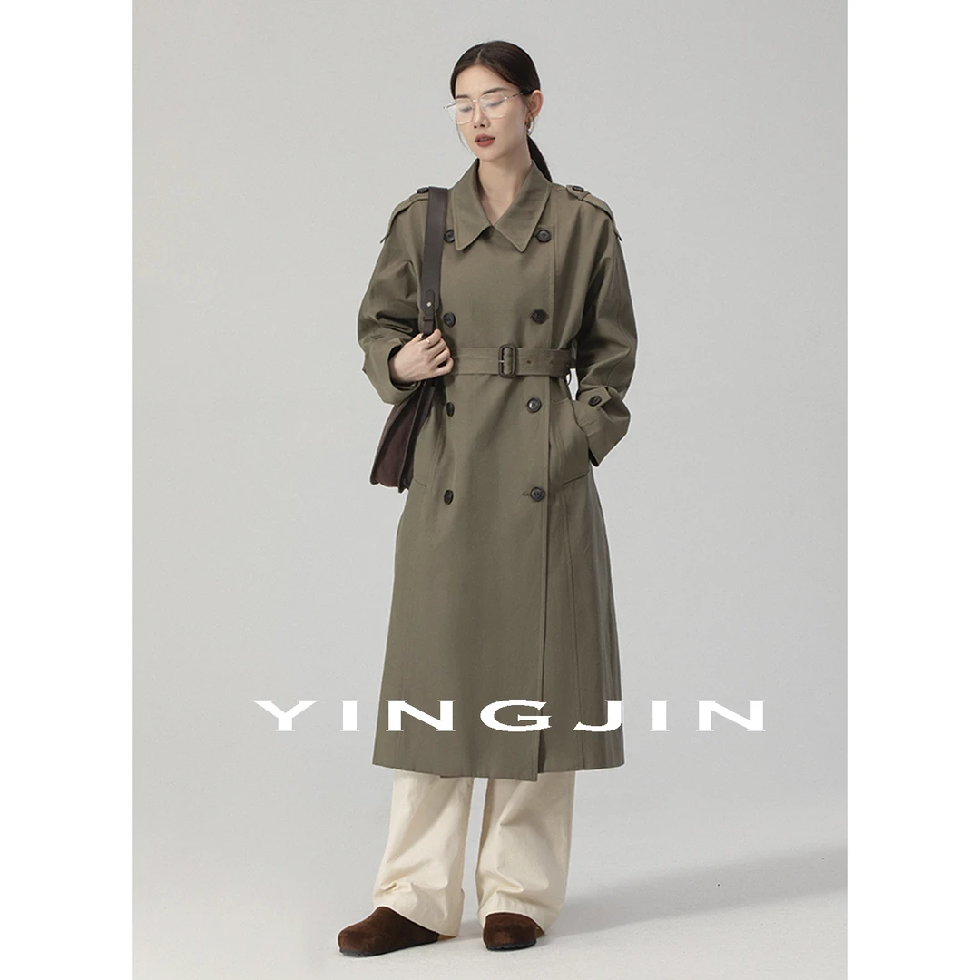 【MENG FAYE】“巴黎旧梦系列”经典大翻领慵懒风衣-YJZ124W