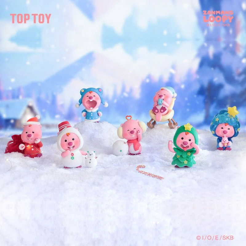 【拆盒】露比loopy美妙冬日盲盒植绒圣诞节潮玩可爱手办
