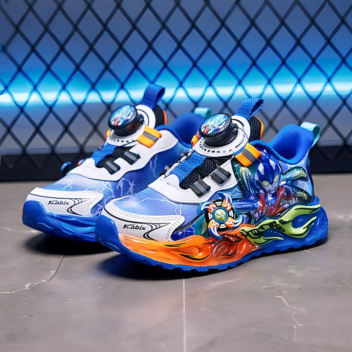 发光男童鞋子春秋款2024新款儿童运动鞋软底男孩鞋秋冬保暖童鞋