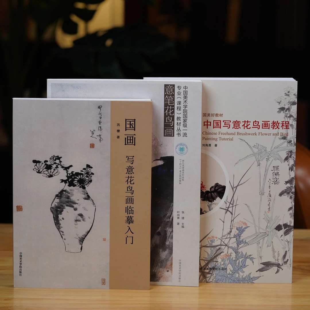 【国画写意入门套装】中国写意画临摹入门意笔花鸟画教程国美教材